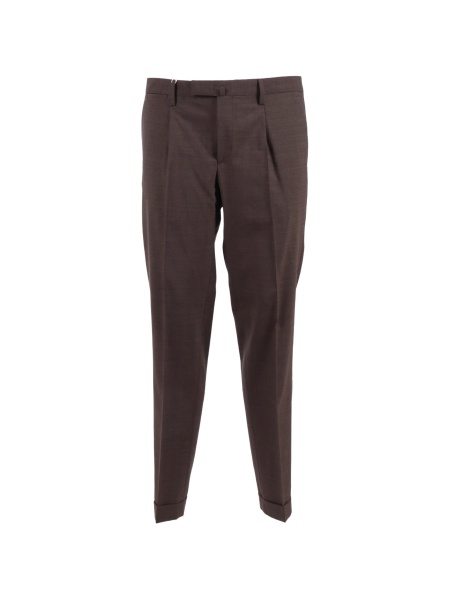 Pantaloni eleganti Briglia maro din material textil