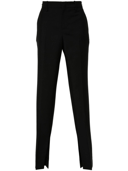 Pantaloni eleganti Gucci Horsebit negri din mohair si lana