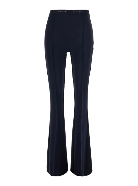 Pantaloni Elisabetta Franchi albastri din lana