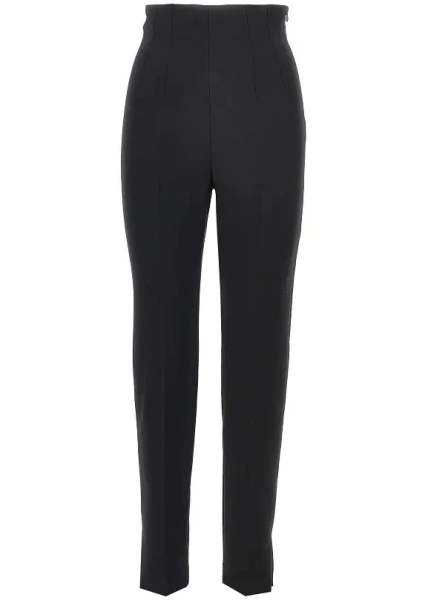 Pantaloni Emporio Armani negri din crepe