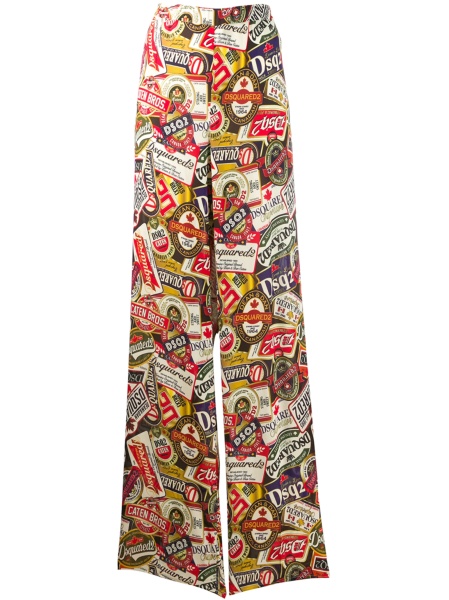 Pantaloni evazati DSQUARED2 neutri