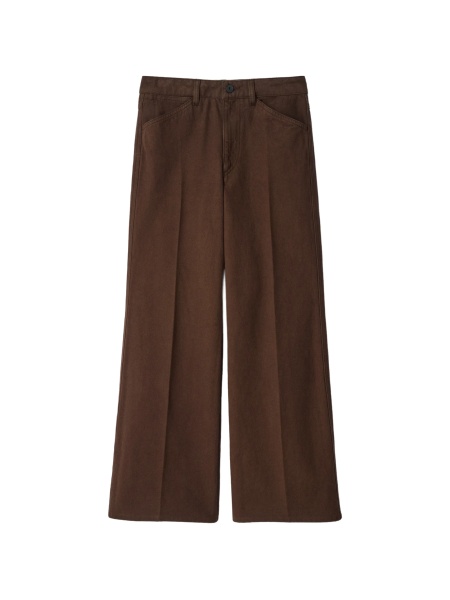 Pantaloni evazati LEMAIRE maro din bumbac