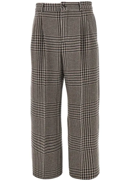 Pantaloni Houndstooth wool-blend tailored pants