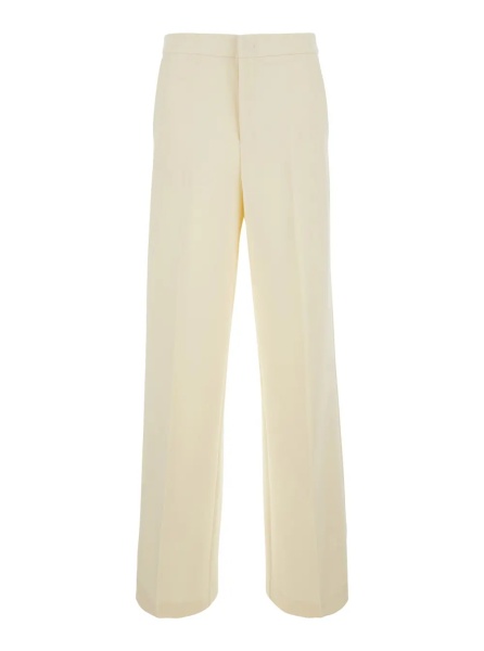 Pantaloni MADREPERL Pants with pockets and side closure White Woman