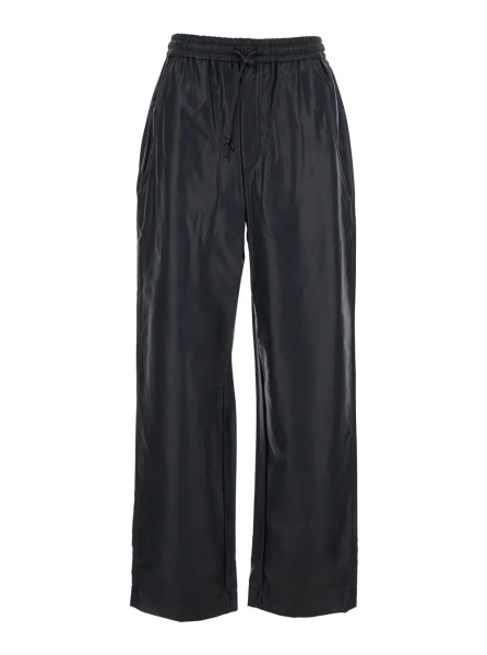 Pantaloni Nereane Pants with Elastic Waist and Ecoleather Pockets for Women