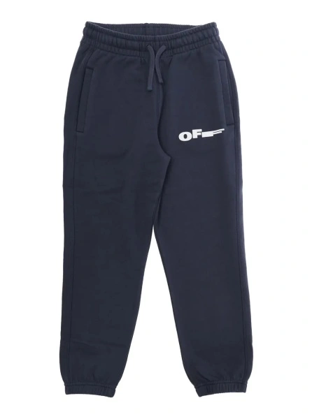 Pantaloni Off-White albastri din bumbac