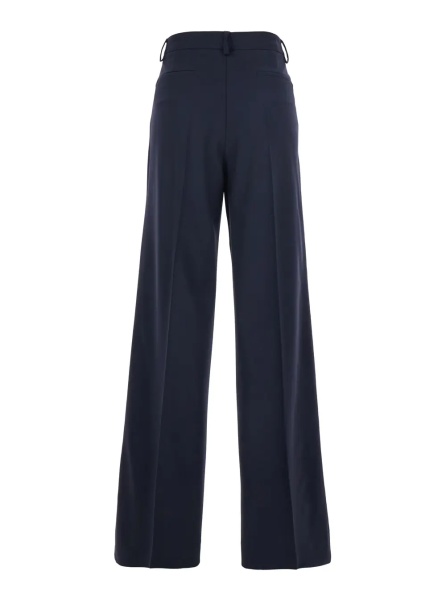 Pantaloni P.A.R.O.S.H. Blue Pants with Front Button and Zip Closure in Cotton Woman