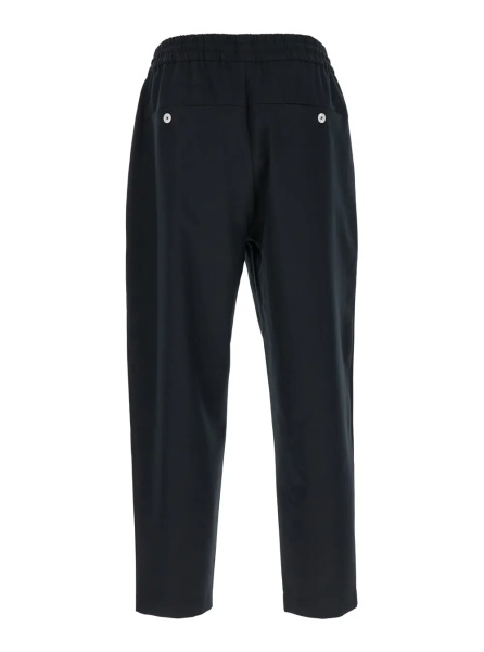Pantaloni Pants 'Le Pantalon Cropped' with Elastic Waist and Drawstring in Wool Blend Black Men