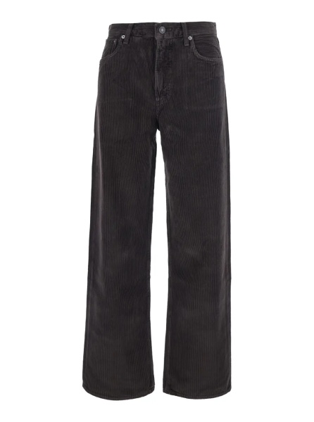 Pantaloni 'REN' brown five-pocket jeans in velvet women