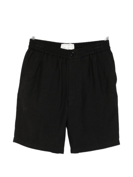 Pantaloni scurti AMI Paris ami de coeur negri din vascoza si in