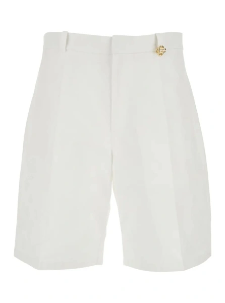 Pantaloni scurti Casablanca albi din bumbac