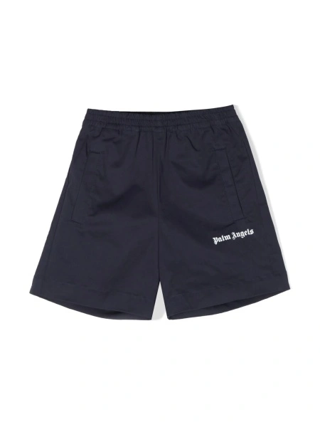 Pantaloni scurti Palm Angels albastri din bumbac si spandex/elastan