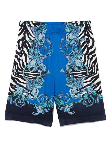 Pantaloni scurti Versace Jeans Couture albastri din vascoza
