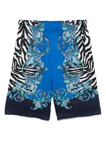 Pantaloni scurti Versace Jeans Couture albastri din vascoza
