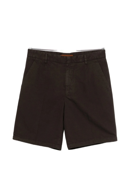 Pantaloni scurti ZEGNA maro din bumbac si in