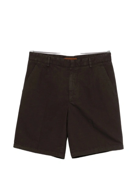 Pantaloni scurti ZEGNA maro din bumbac si in