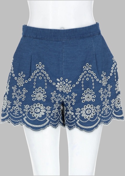 Pantaloni Shorts "Amani" In Chambray