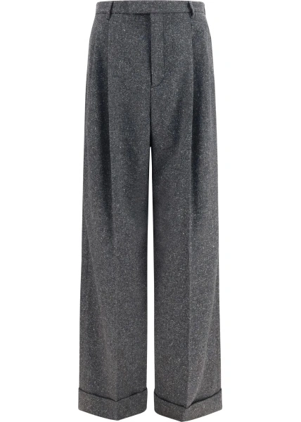 Pantaloni Tailored wool and silk-blend Pants