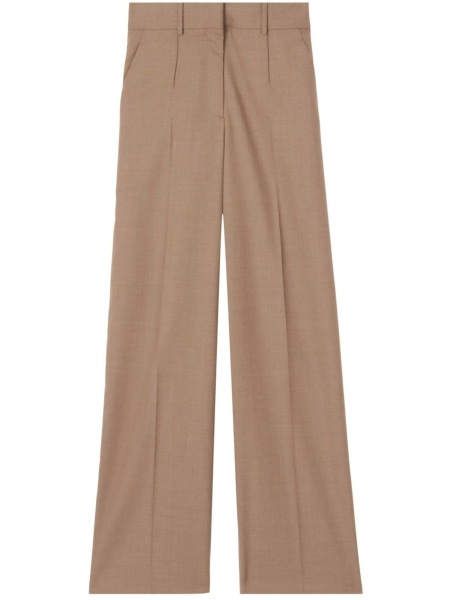 Pantaloni talie inalta Burberry neutri din lana