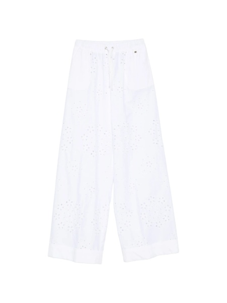 Pantaloni talie inalta Herno albi