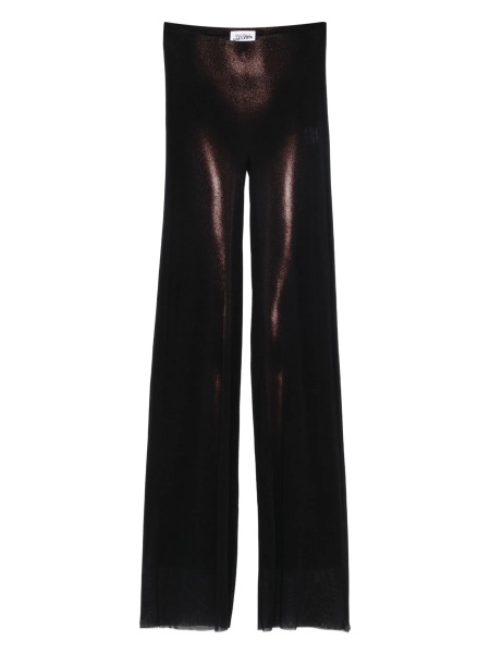 Pantaloni talie inalta Jean Paul Gaultier maro din poliamida