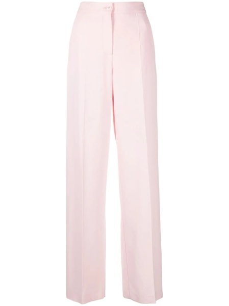 Pantaloni talie inalta LOVE Moschino roz din spandex/elastan si acetat