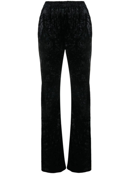 Pantaloni talie inalta Saint Laurent negri din polyester
