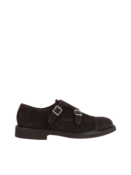 Pantofi DOUBLE BUCKLE CAP TOE (GM) VISONE TERRE+F.DO T.MORO