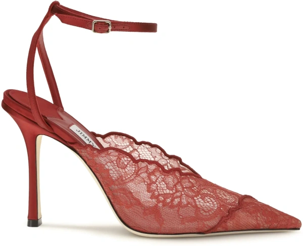 Pantofi Faiz Metallic Lace Pumps
