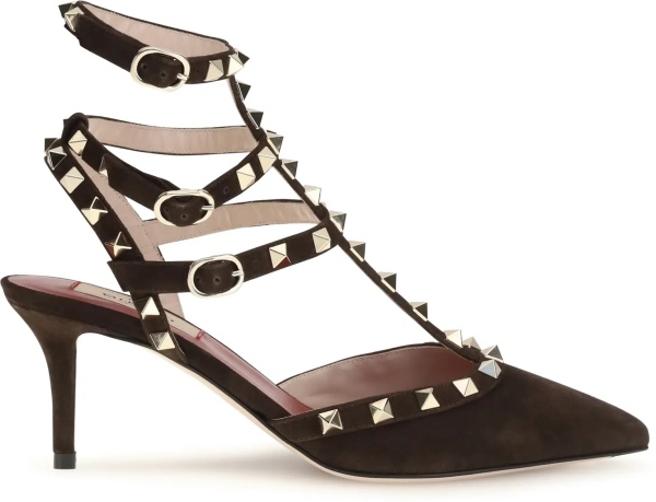 Pantofi Rockstud suede Pumps