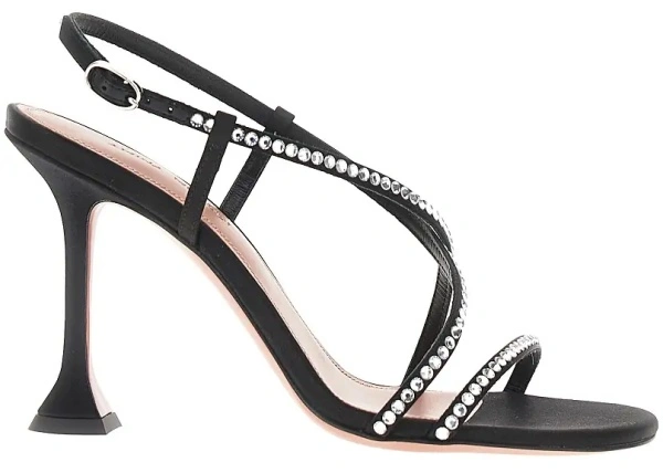 Pantofi Satin 'Sally' sandals with crystals