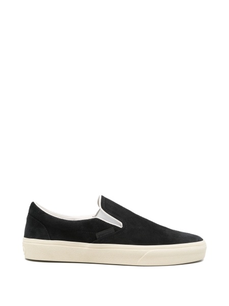 Pantofi slip-on Tom Ford negri din piele intoarsa