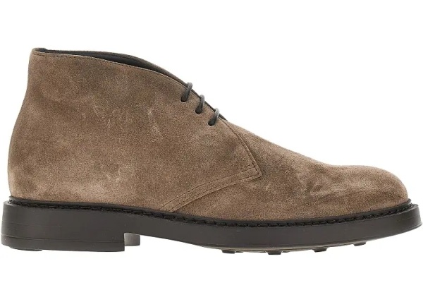 Pantofi Suede leather laced shoes