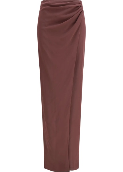 PHOEBE WRAP EFFECT MIDI SKIRT
