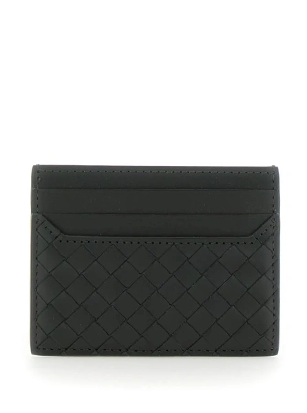 Portofel Bottega Veneta verde din piele