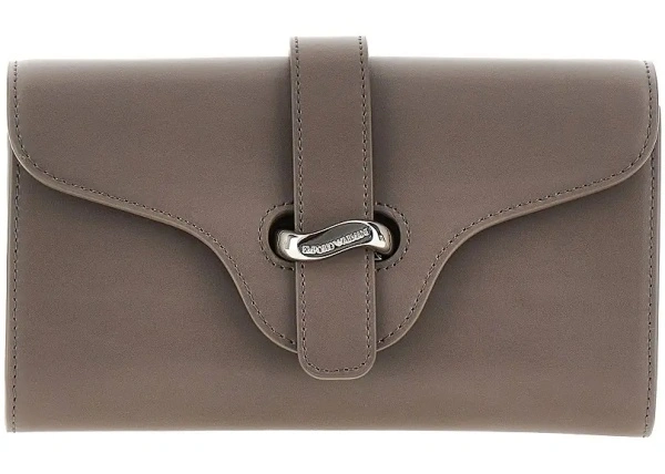 Portofel Emporio Armani gri din piele