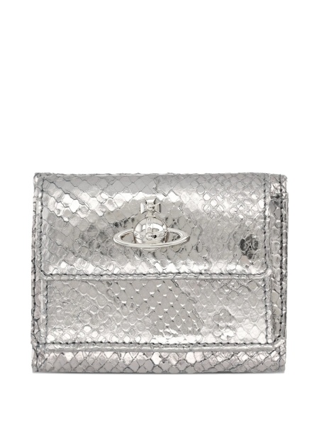 Portofel Vivienne Westwood argintiu din piele