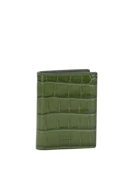 Portofele Foldable crocodile-print cardholder