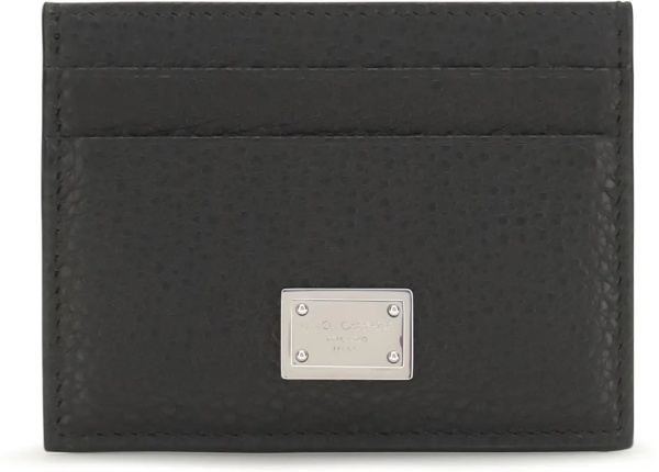 Portofele Logo-plate leather Card Holder