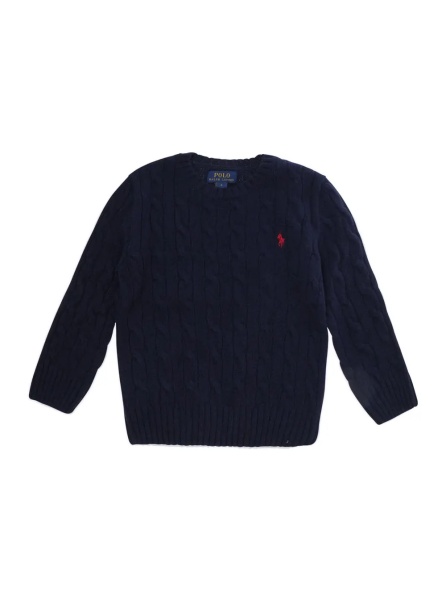 Pulover Blue Sweater with Pony on the front in wool and cashmere for boy