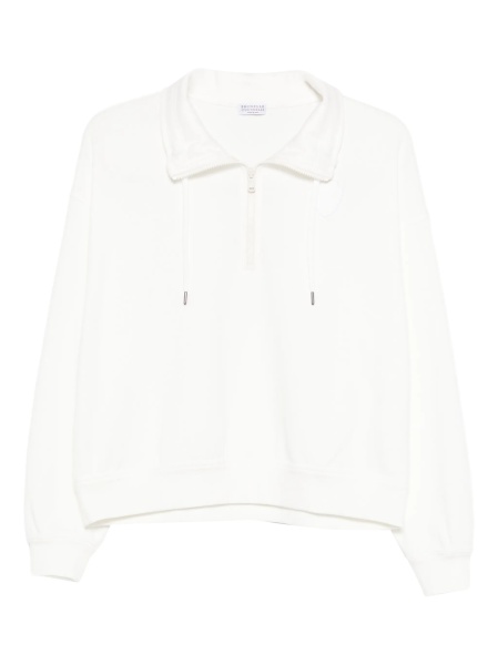 Pulover Brunello Cucinelli alb