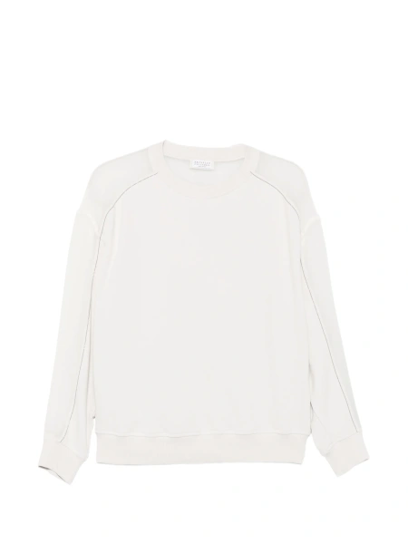 Pulover Brunello Cucinelli neutru din bumbac