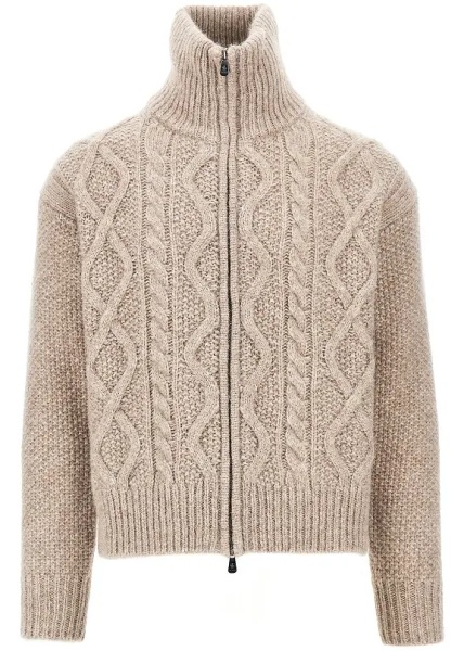 Pulover Cashmere-blend cable knit cardigan
