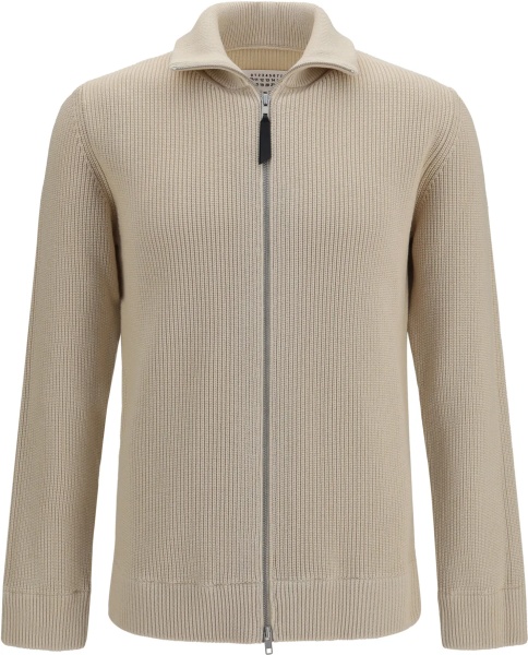 Pulover Cotton zip-up Sweater