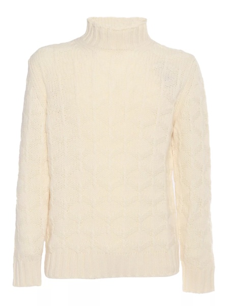 Pulover DIAMOND PATTERN TURTLENECK SWEATER