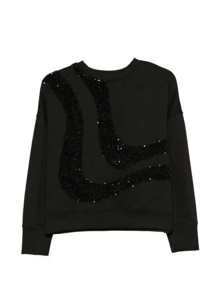 Pulover Emporio Armani negru din polyester si elastan