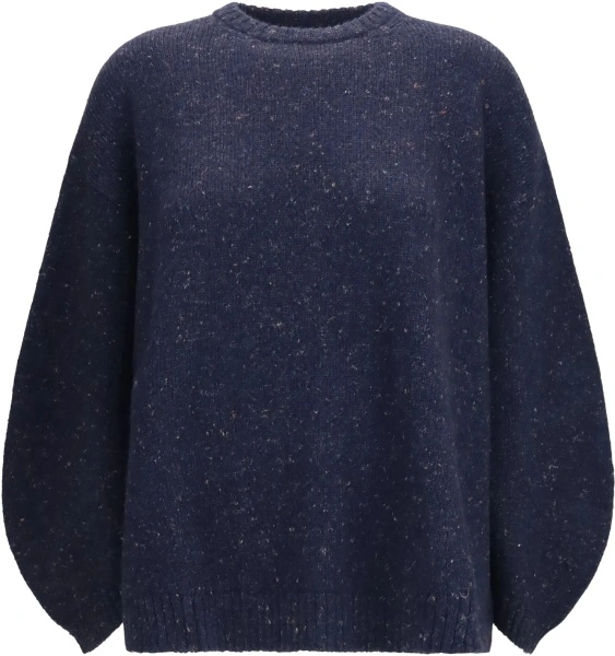 Pulover Fabiana Filippi albastru din boucle si lurex
