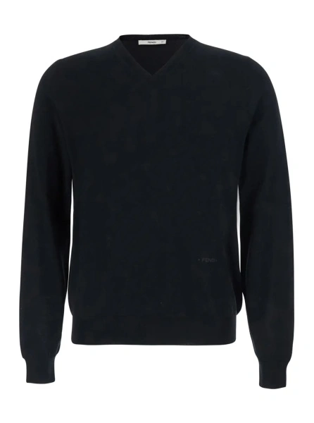 Pulover Fendi negru din lana