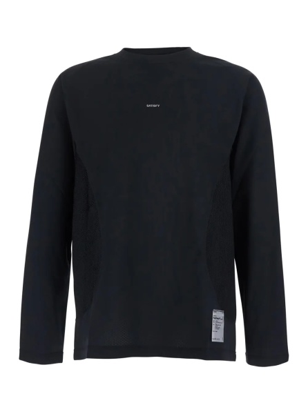 Pulover FuzzFleece Octa Long Tee with Round Neck in Black for Men