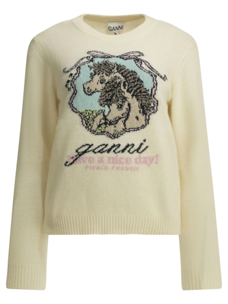 Pulover "Horses" Crew-Neck Sweater